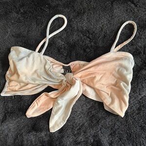 Peach Tie-Front Crop Top